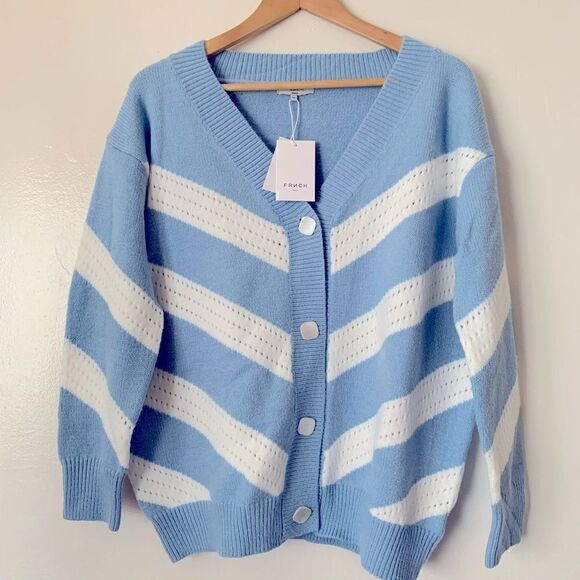 Women’s FRNCH lahlia  oversized cardigan size M, L - Picture 4 of 6